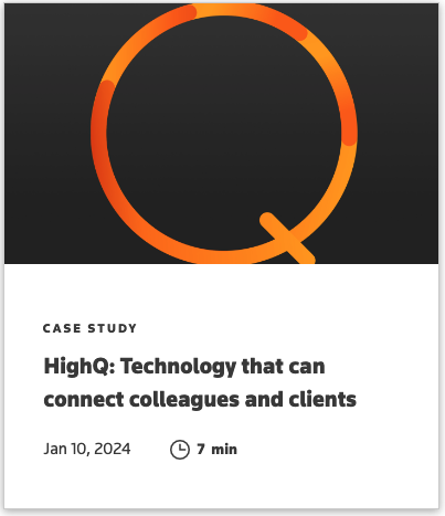 Case study thumbnail — Technology that can connect colleagues and clients